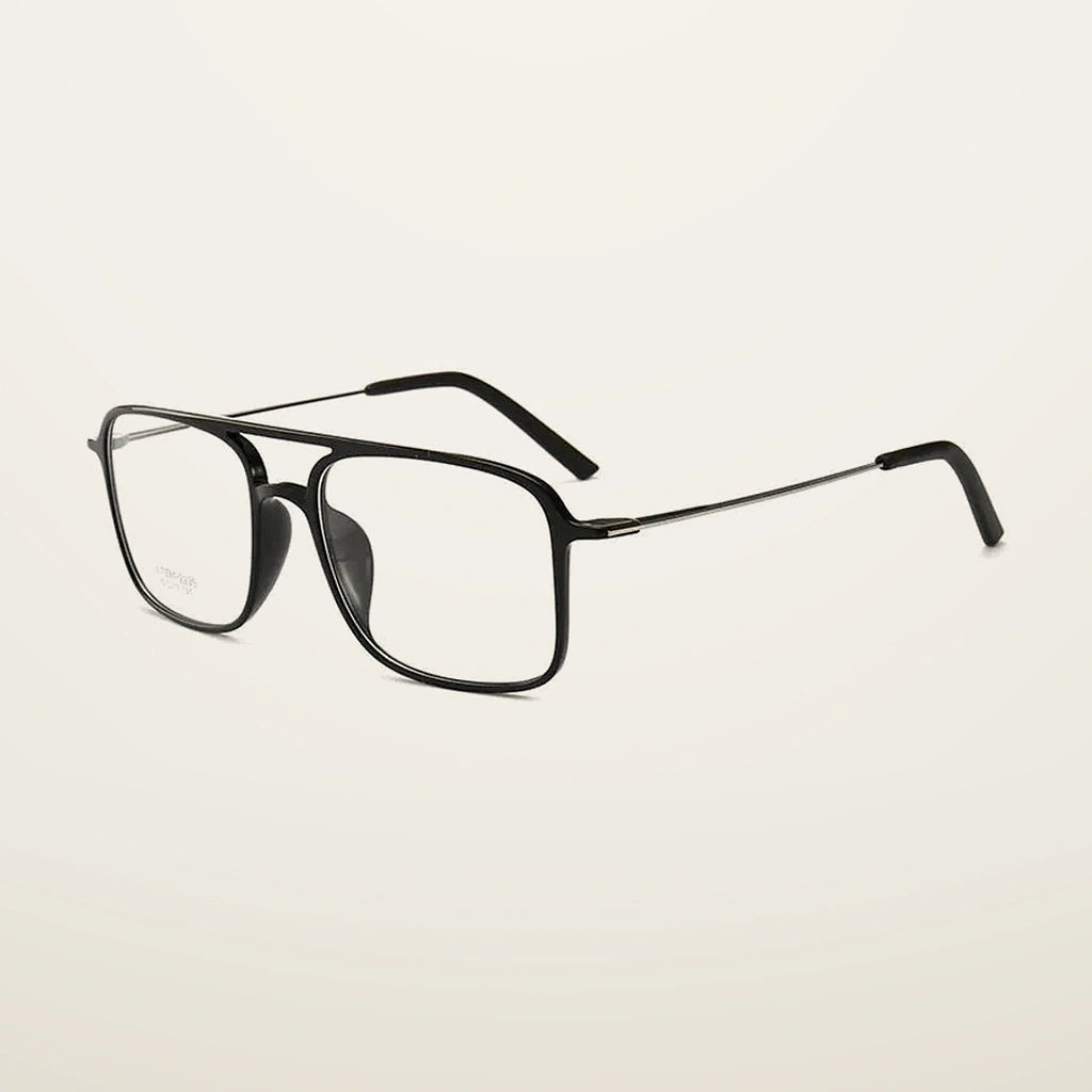 Gatenac Women's Full Rim Square Double Bridge Tr 90 Titanium Photochromic Reading Glasses G2235 - C1 Photochromic