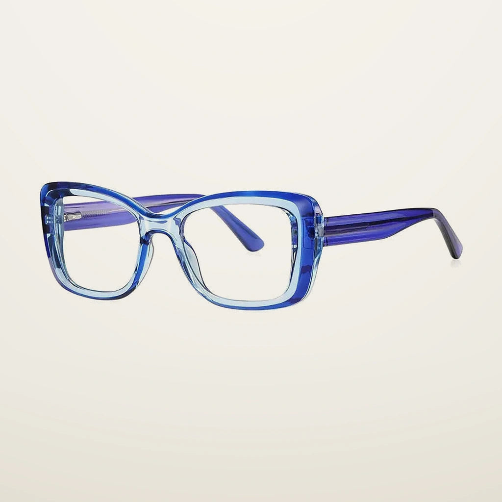 Gatenac Women's Full Rim Square Tr 90 Titanium Reading Glasses Gxy2147 - C5