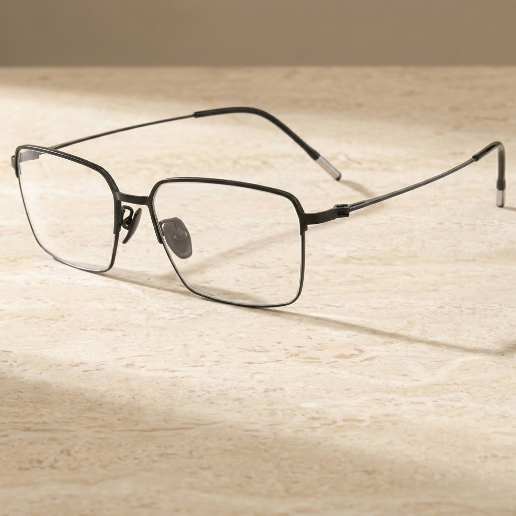 Gmei Optical Men's Square Alloy Prescription Eyeglasses T1379X — view 1 | Gmei Optical at FuzWeb