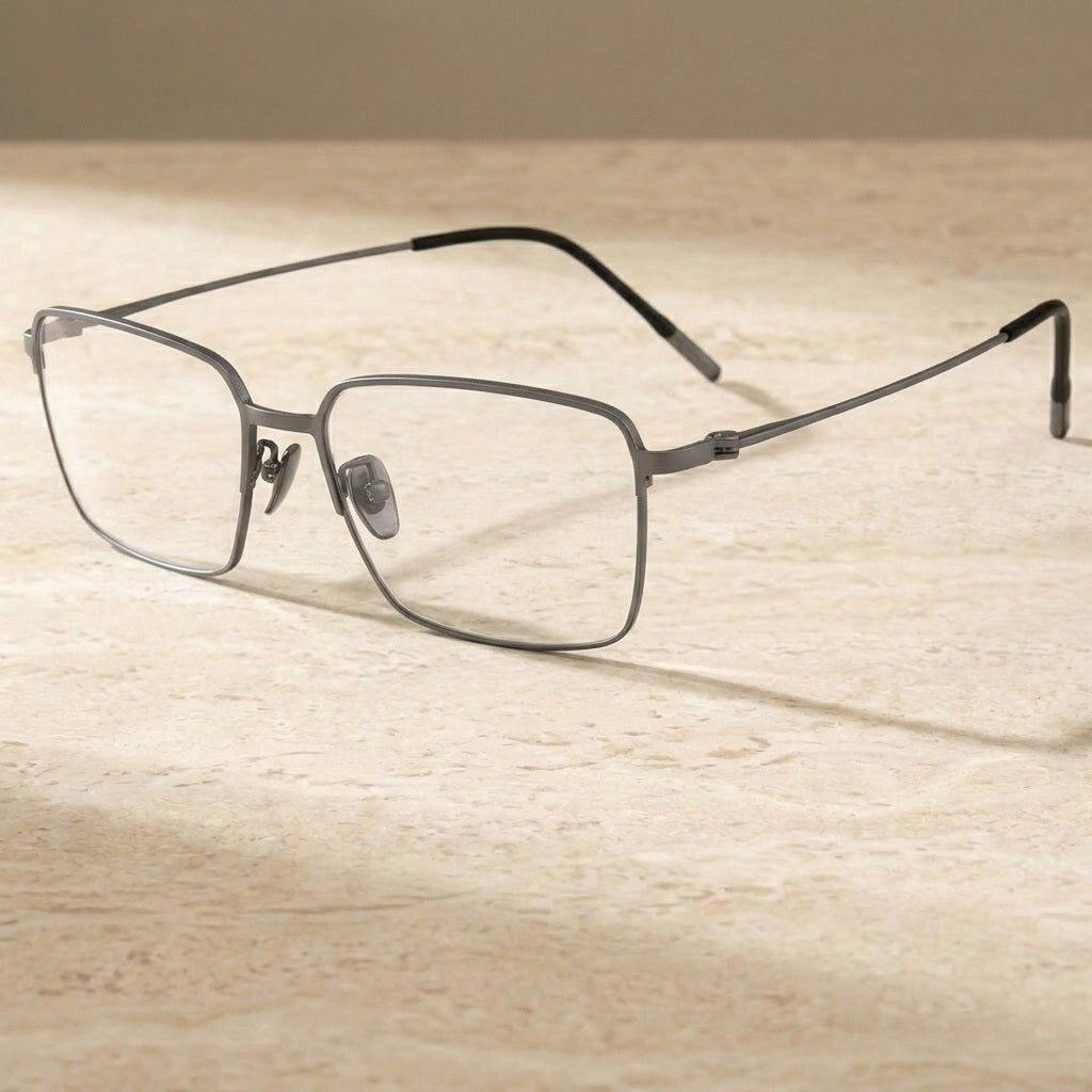 Gmei Optical Men's Square Alloy Prescription Eyeglasses T1379X — view 2 | Gmei Optical at FuzWeb