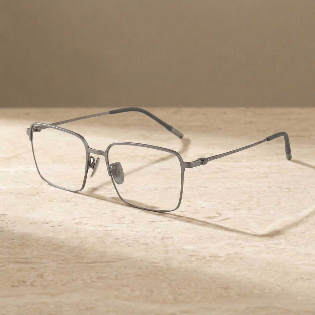 Gmei Optical Men's Square Titanium Alloy Prescription Eyeglasses 39208 — view 2 | Gmei Optical at FuzWeb