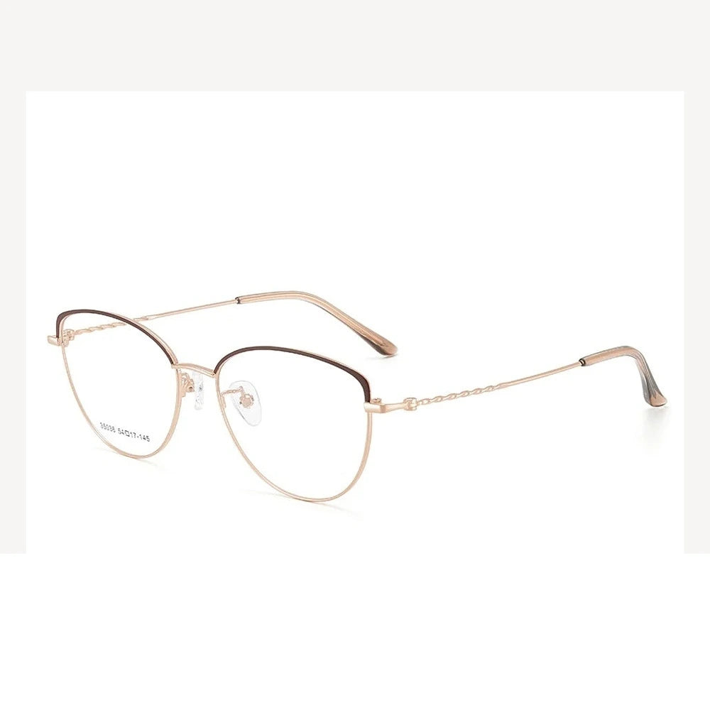 Gmei Optical Women's Full Rim Cat Eye Alloy Prescription Eyeglasses 35036 - C3