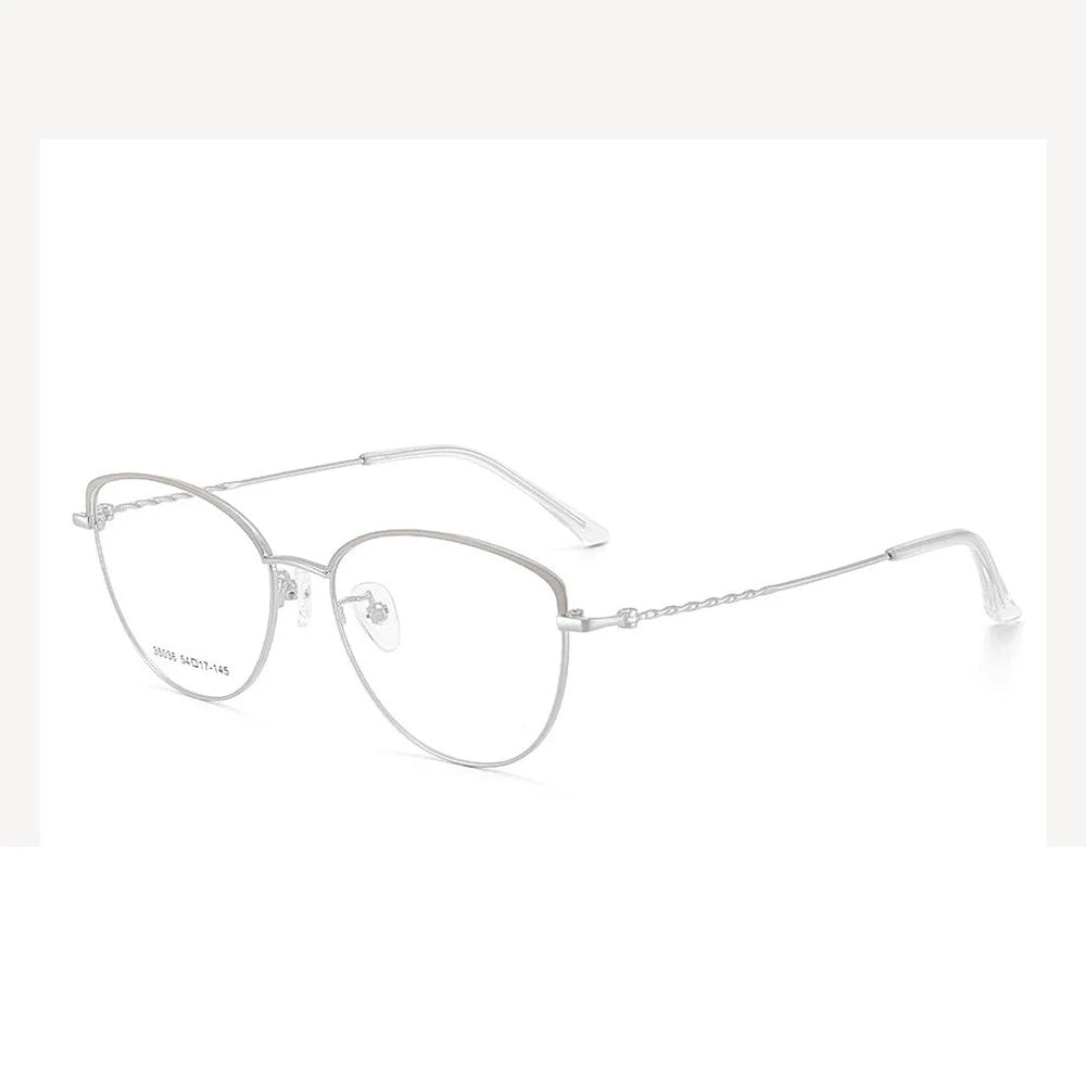 Gmei Optical Women's Full Rim Cat Eye Alloy Prescription Eyeglasses 35036 - C4
