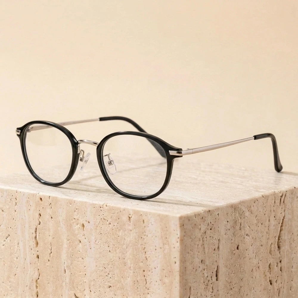 Gmei Women's Full Rim Oval Round Tr 90 Titanium Eyeglasses 82011 - C1