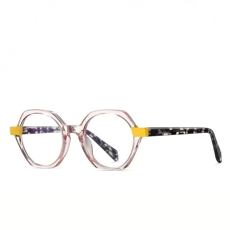 Gmei Women's Full Rim Polygon Acetate Eyegasses 8825 - C492-P181