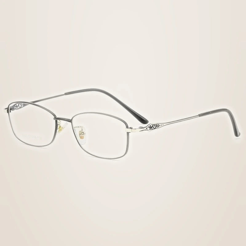 Gmei Women's Full Rim Square Alloy Eyeglasses 8220 - Black Gold C17