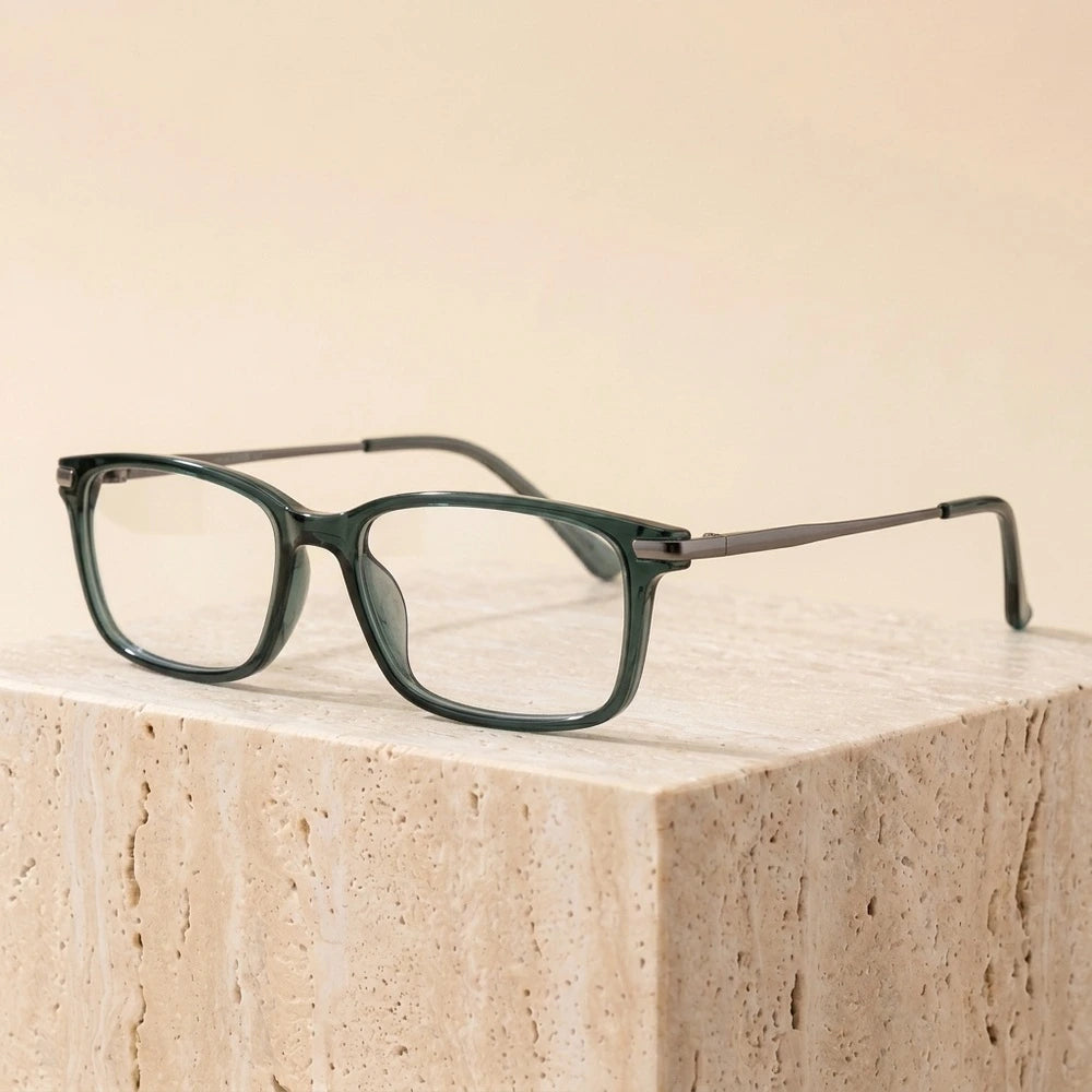 Gmei Women's Full Rim Square Tr 90 Titanium Eyeglasses 82015 - C5