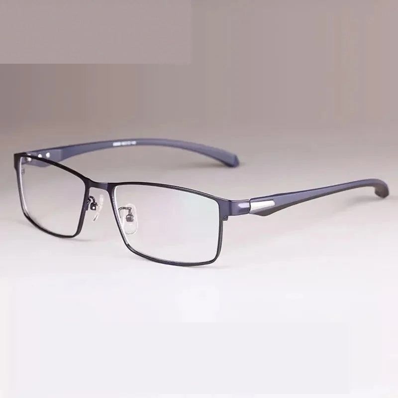 Handoer Unisex Full Rim and Semi Rim Alloy TR90 Prescription Eyeglasses - BlueFullRim
