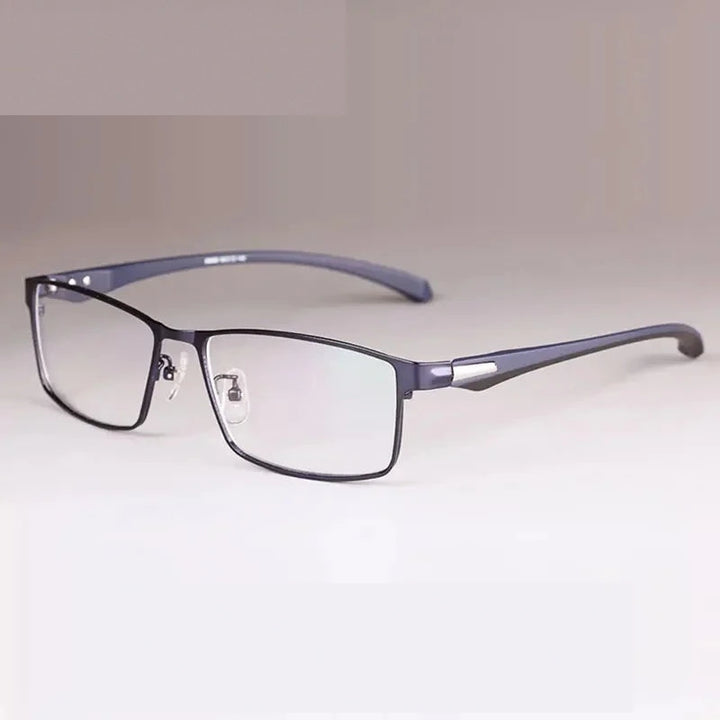 Handoer Unisex Full Rim and Semi Rim Alloy TR90 Prescription Eyeglasses - BlueFullRim