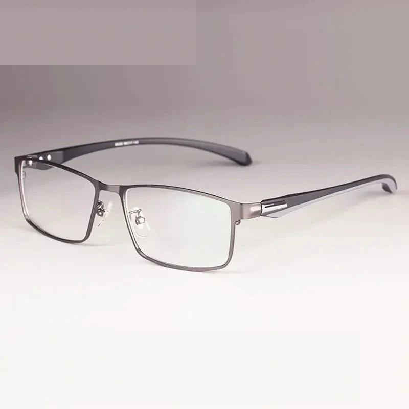 Handoer Unisex Full Rim and Semi Rim Alloy TR90 Prescription Eyeglasses - GrayFullRim