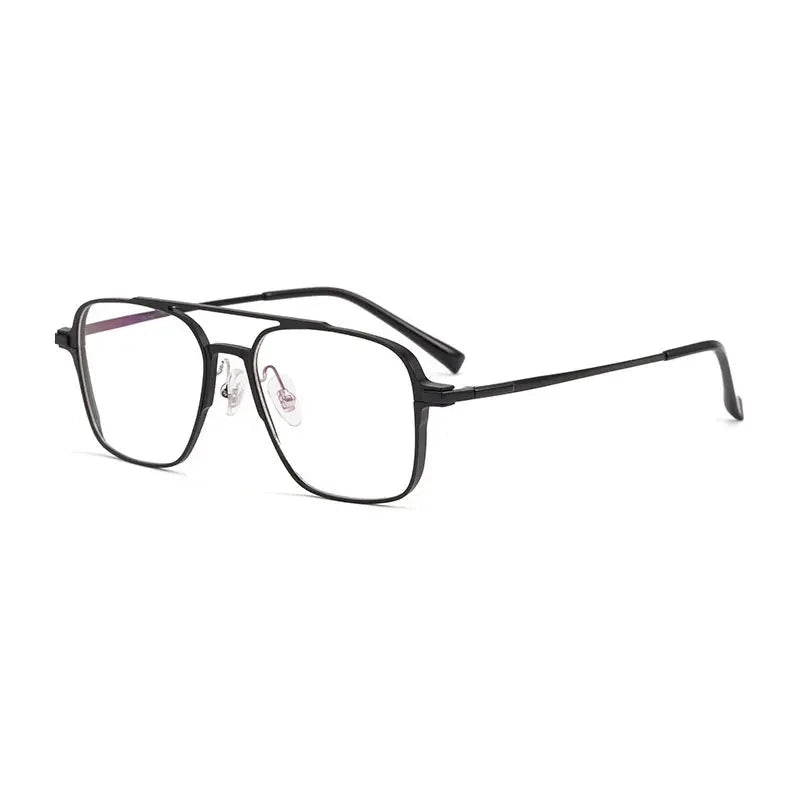 Handoer Unisex Full Rim Big Alloy Prescription Eyeglasses 5053 - black