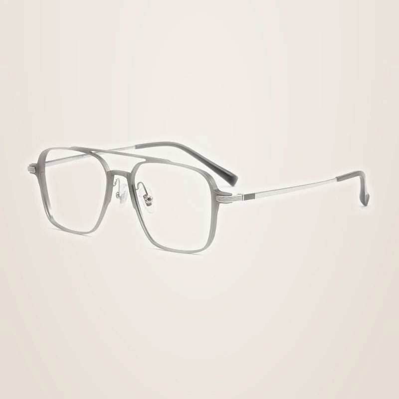 Handoer Unisex Full Rim Big Alloy Prescription Eyeglasses 5053 - GRAY