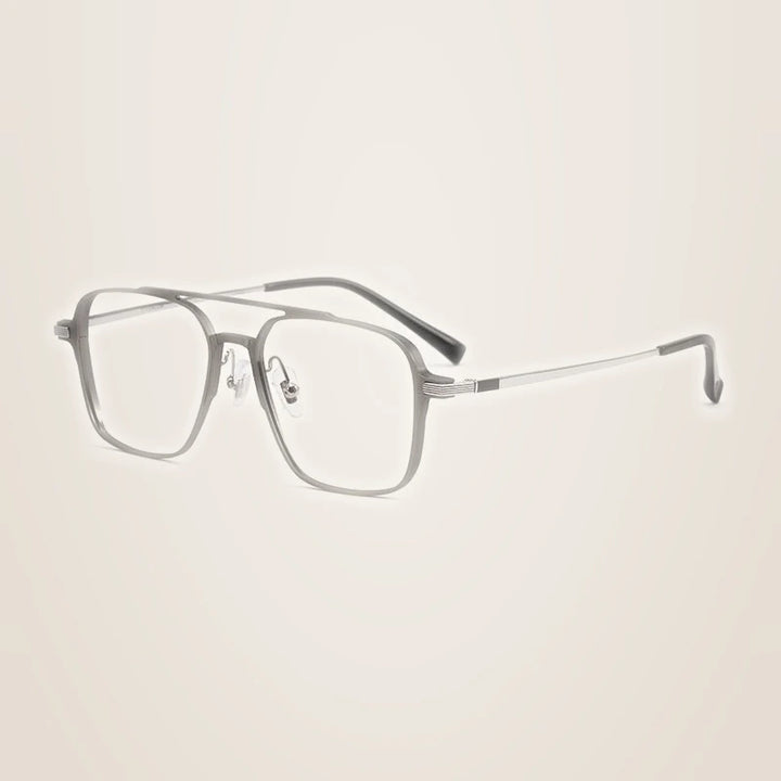 Handoer Unisex Full Rim Big Alloy Prescription Eyeglasses 5053 - GRAY