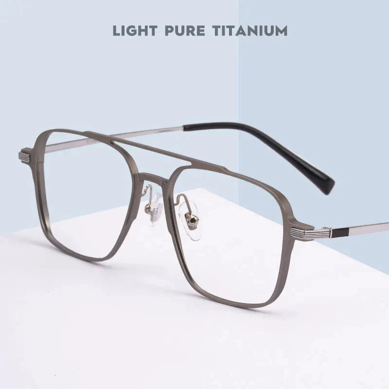 Handoer Unisex Full Rim Big Alloy Prescription Eyeglasses 5053 - Size Chart
