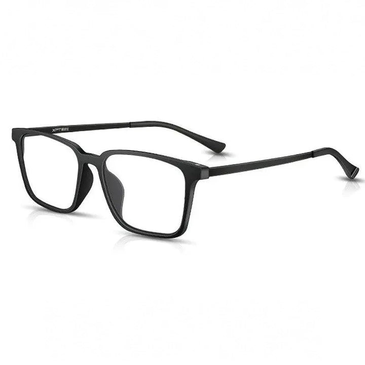 Handoer Unisex Full Rim Square Tr 90 Titanium Hyperopic Photochromic Reading Glasses 9822-1 0 To + 150 - 0 / BLACK