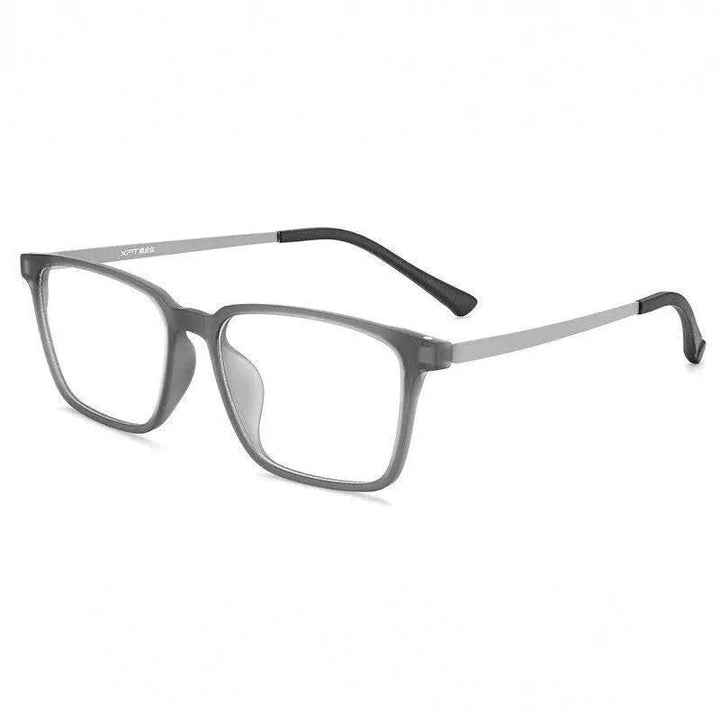 Handoer Unisex Full Rim Square Tr 90 Titanium Hyperopic Photochromic Reading Glasses 9822-1 0 To + 150 - 0 / GRAY