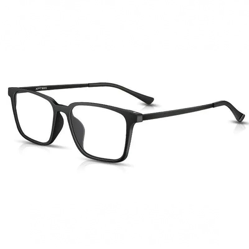 Handoer Unisex Full Rim Square Tr 90 Titanium Hyperopic Photochromic +175 To +325 Reading Glasses 9822-1 - +175 / BLACK