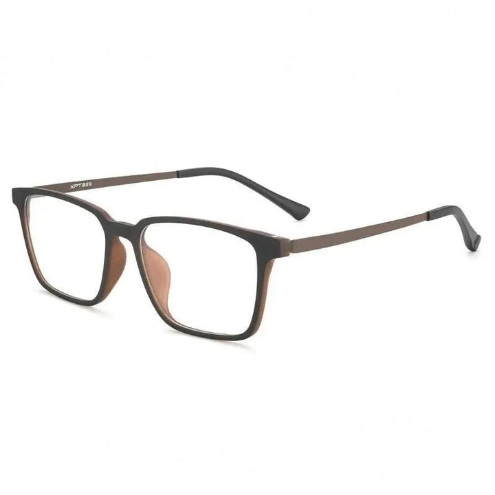 Handoer Unisex Full Rim Square Tr 90 Titanium Hyperopic Photochromic +175 To +325 Reading Glasses 9822-1 - +175 / COFFEE