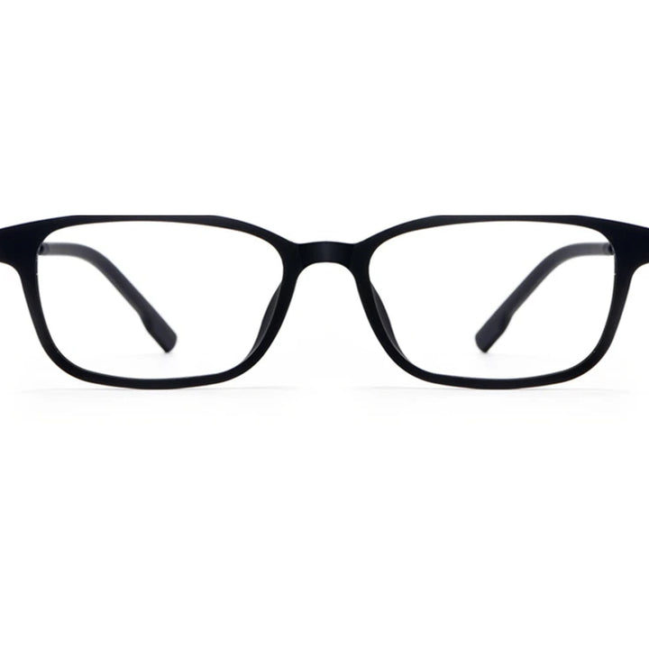 Handoer Unisex Full Rim Square Tr 90 Titanium 2 Size Reading Glasses 29198 - 2098 Black / +125