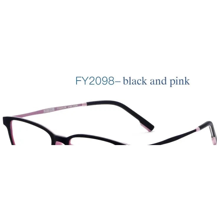 Handoer Unisex Full Rim Square Tr 90 Titanium 2 Size Reading Glasses 29198 - 2098Black Pink / +175
