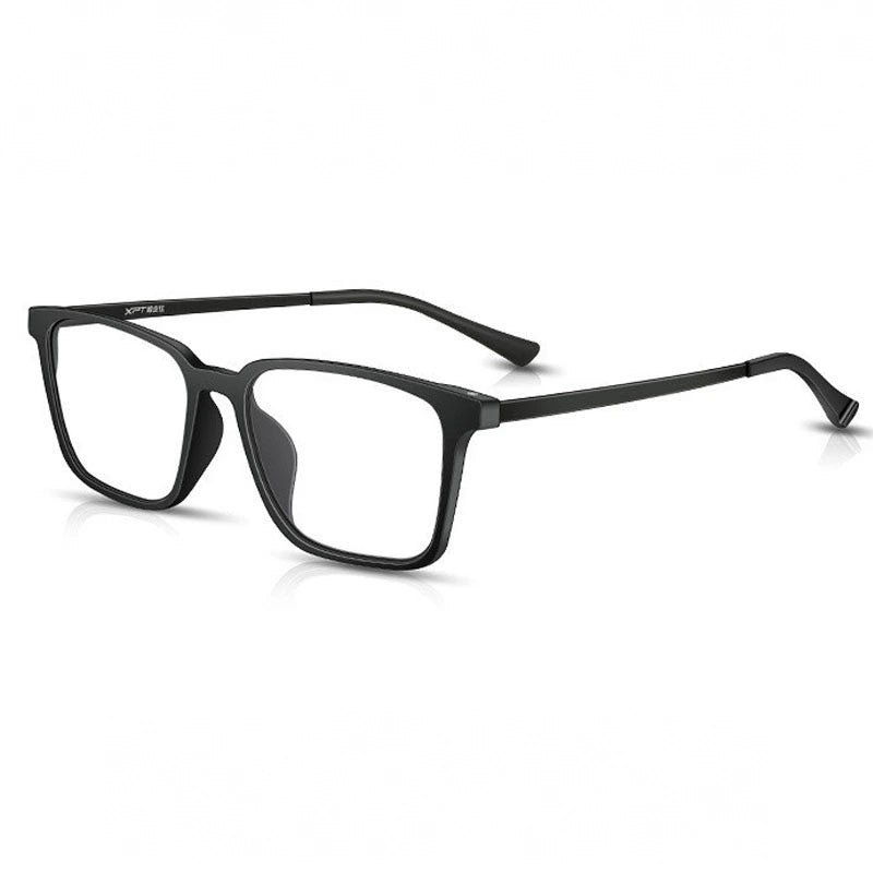 Handoer Unisex Full Rim Square Tr 90 Titanium Hyperopic +350 to +600 Photochromic Reading Glasses 9822-1 - +350 / BLACK
