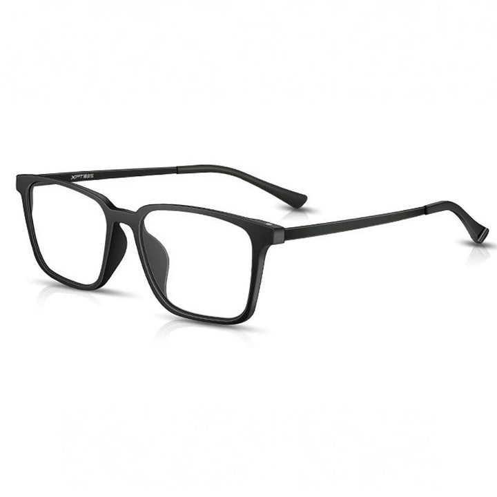 Handoer Unisex Full Rim Square Tr 90 Titanium Hyperopic +350 to +600 Photochromic Reading Glasses 9822-1 - +350 / BLACK