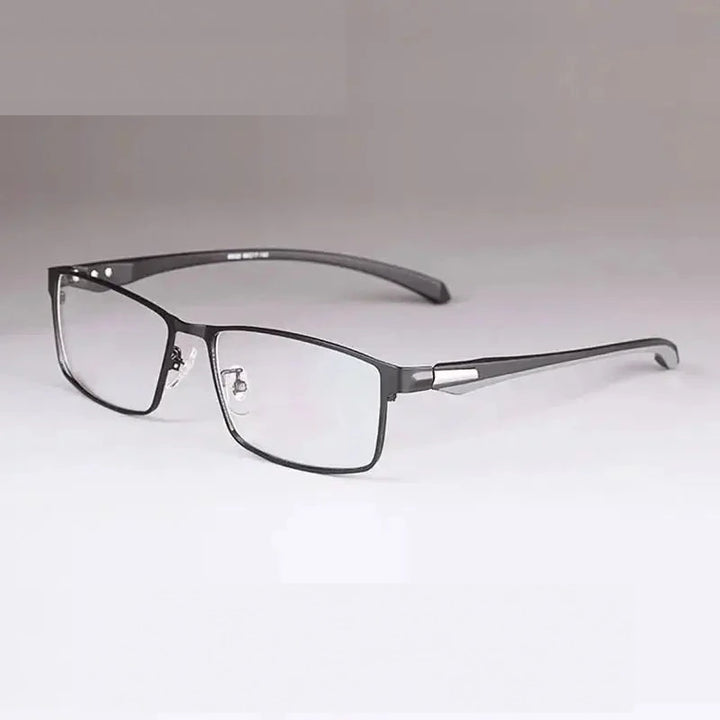Handoer Unisex Full Semi Rim Square Tr 90 Alloy Eyeglasses 561718 - BlackFullRim