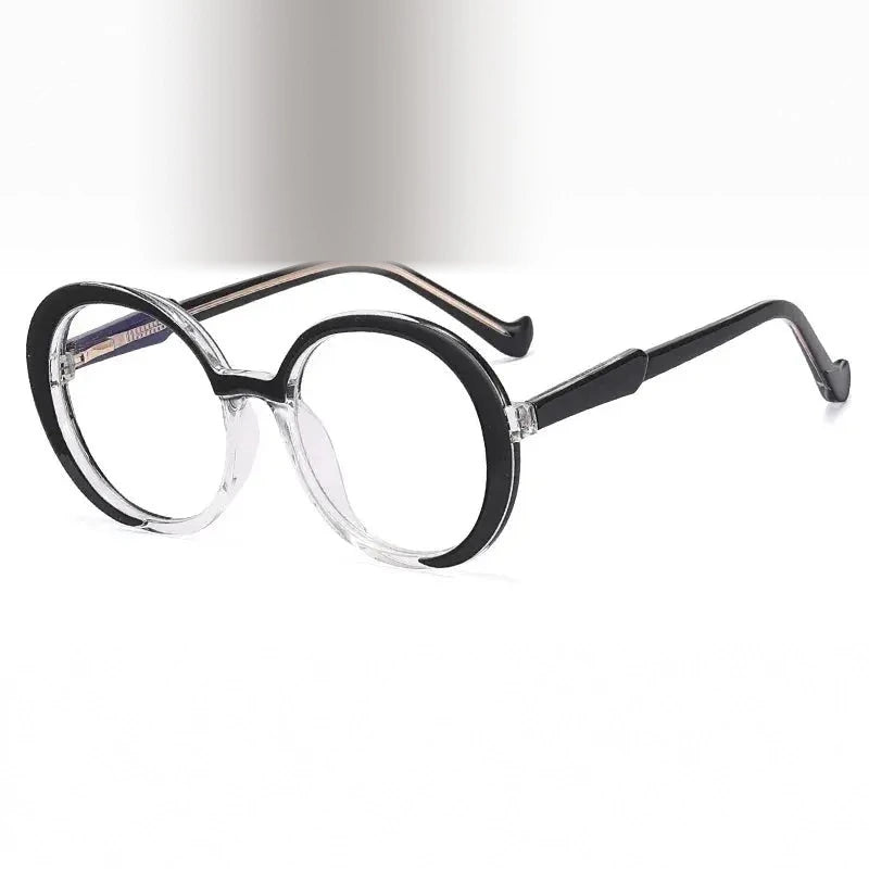 Handoer Women's Full Rim Oval Round Tr 90 Alloy Eyeglasses 48209 - C1