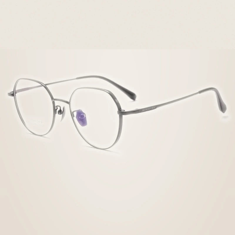 Handoer Women's Full Rim Polygon Titanium Eyeglasses 87007 - C1