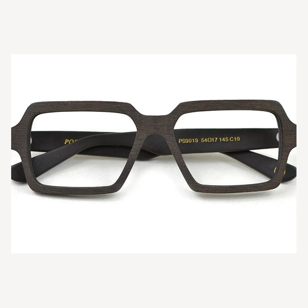 Hdcrafter Men's Full Rim Polygon Acetate Frames 901900 - Coffee