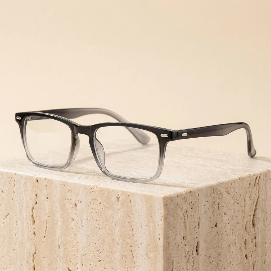 Hdcrafter 999900 Men's Extra-Wide 158mm TR90 Eyeglasses - Gray Gradient