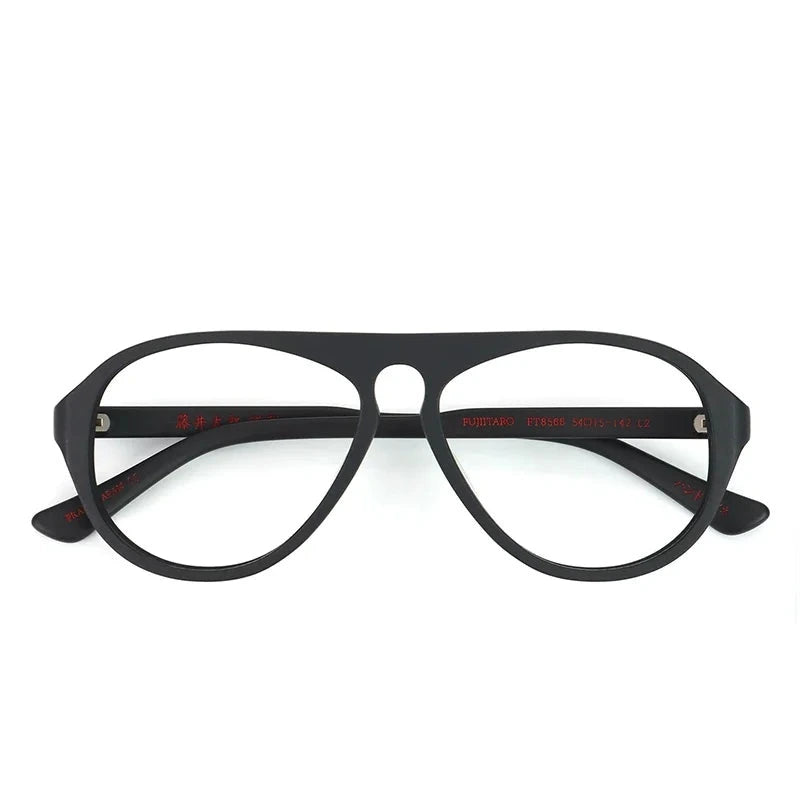 Hdcrafter Unisex Full Rim Acetate Prescription Eyeglasses 8568 - matte-black