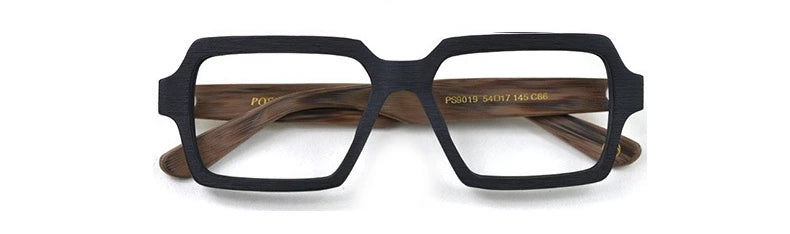 Hdcrafter Unisex Full Rim Oversized Square Wood Acetate Frame Eyeglasses Ps9019 - Size Chart