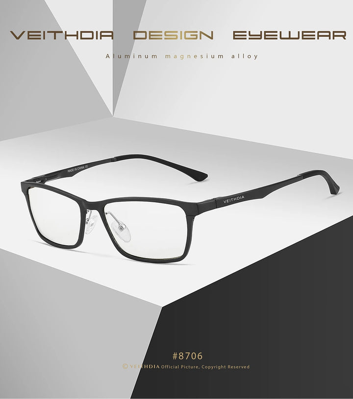 Hdcrafter Unisex Full Rim Rectangle Aluminum Magnesium Alloy Frames 870600 - Size Chart