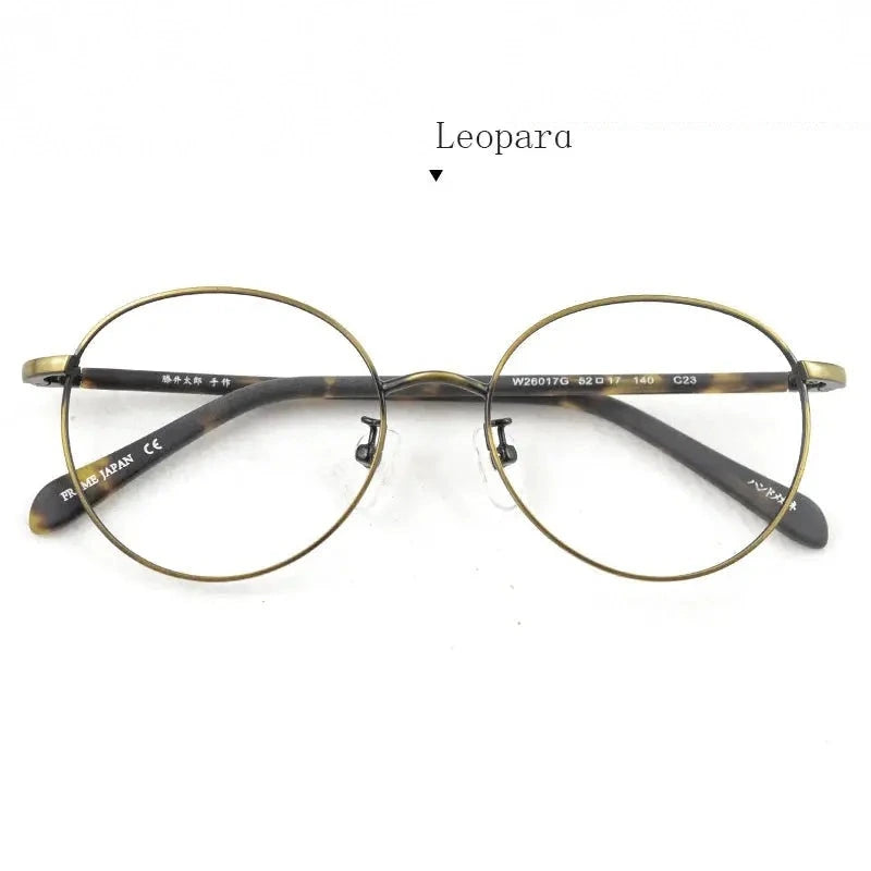 Hdcrafter Unisex Full Rim Round Alloy Eyeglasses 826017 - Gold