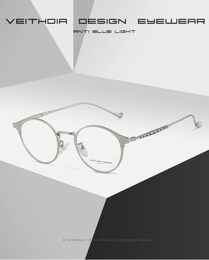 Hdcrafter Unisex Full Rim Round Alloy Frames 800600 - Size Chart