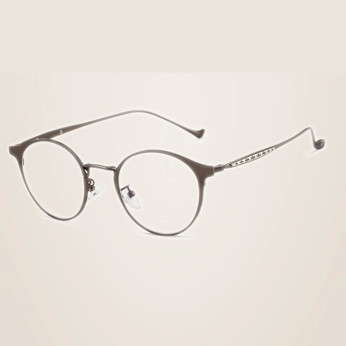 Hdcrafter Unisex Full Rim Round Alloy Frames 800600 - Tea