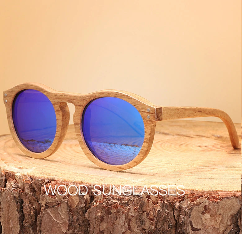 Hdcrafter Unisex Full Rim Round Bamboo Wood Frame Polarized Sunglasses Lw3016 - Size Chart
