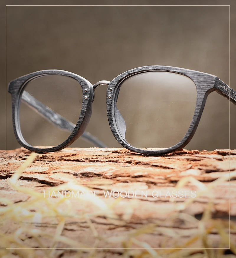 Hdcrafter Unisex Full Rim Round Square Wood Metal Frame Eyeglasses Hb029 - Size Chart