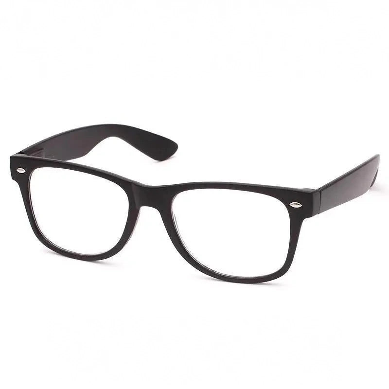 Hdcrafter Unisex Full Rim Square Acetate Frame Reading Glasses H9002 - +100 / Glossy Black