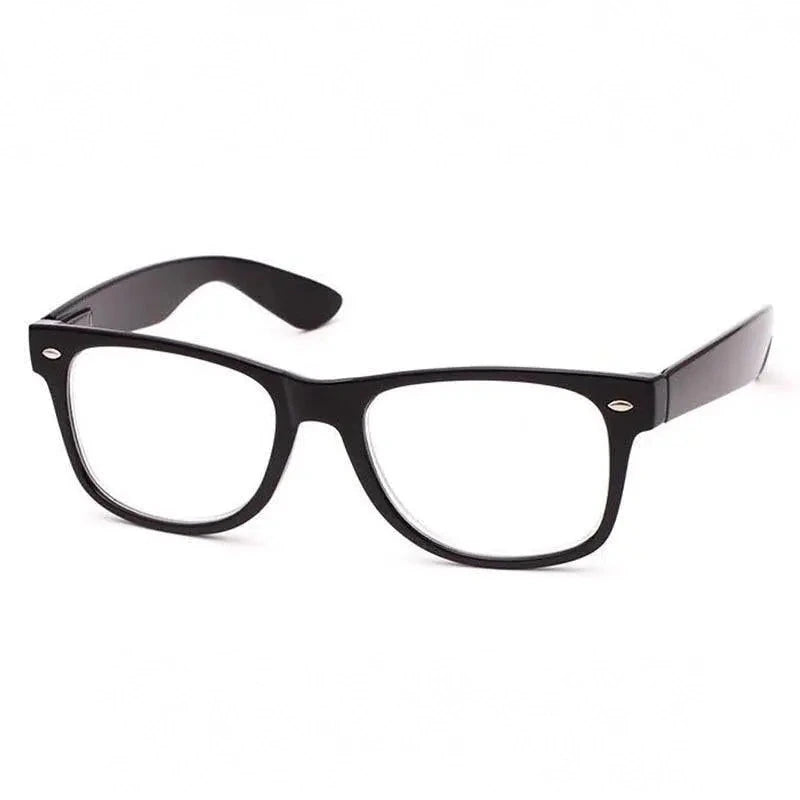 Hdcrafter Unisex Full Rim Square Acetate Frame Reading Glasses H9002 - +100 / Matte Black