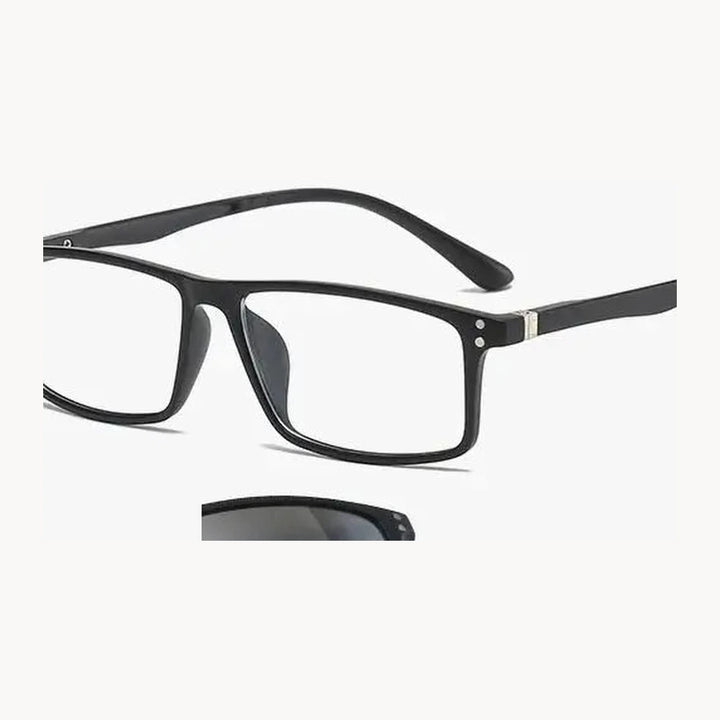 Hdcrafter Unisex Full Rim Square Acetate Frames  With Clip On Sunglasses 515670 - 2353
