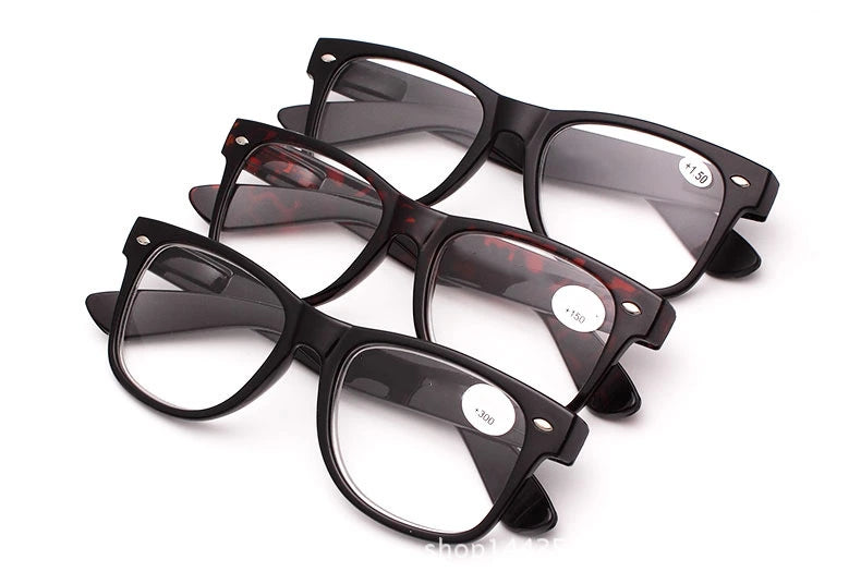 Hdcrafter Unisex Full Rim Square Acetate Frame Reading Glasses H9002 - Size Chart