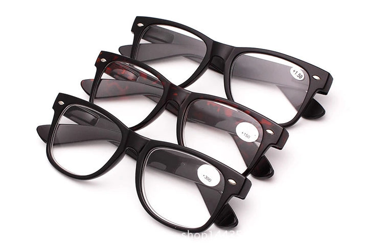 Hdcrafter Unisex Full Rim Square Acetate Frame Reading Glasses H9002 - Size Chart