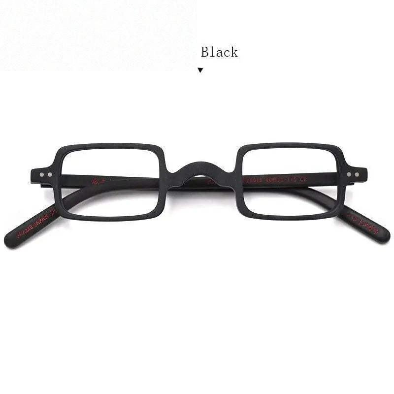 Hdcrafter Unisex Full Rim Square Acetate Wood Frame Eyeglasses Ft6016 - Matte Black