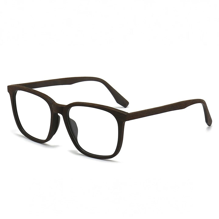 Hdcrafter Unisex Full Rim Square Oval Bamboo Wood Eyeglasses 48082 - Coffee-C19