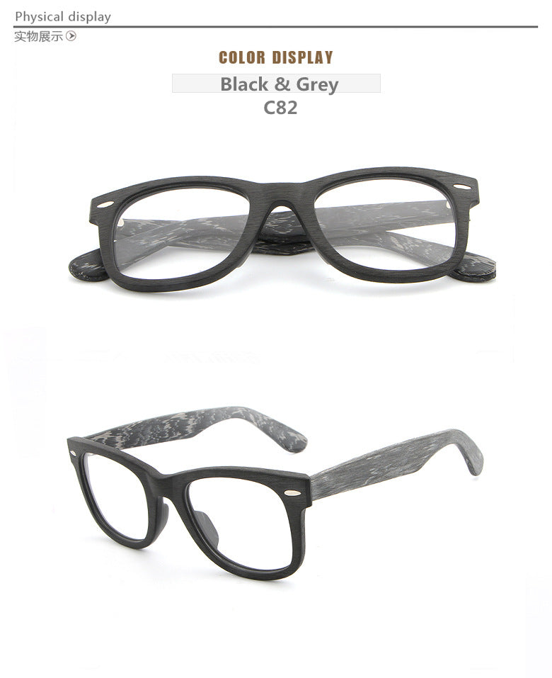 Hdcrafter Unisex Full Rim Square Round Wood Frame Eyeglasses Lhb031 - CoffeeC19