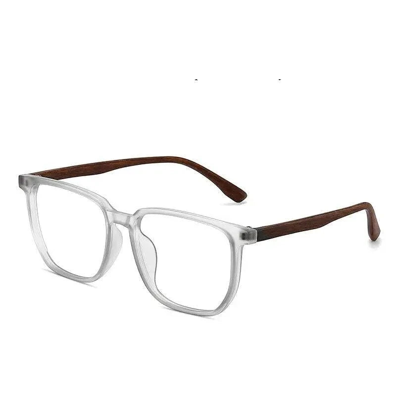Hdcrafter Unisex Full Rim Square Tr 90 Acetate Eyeglasses 752323 - Transparent-Grey