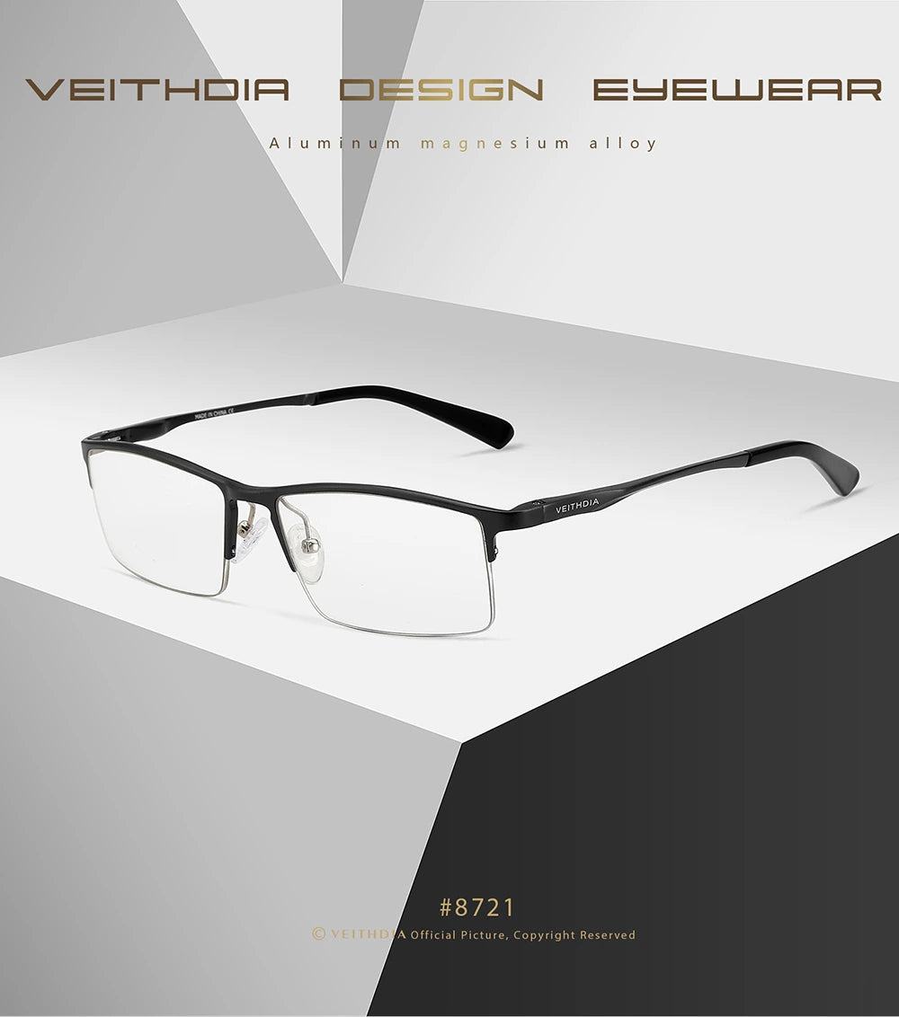 Hdcrafter Unisex Semi Rim Rectangle Aluminium Magnesium Alloy Frames 872100 - Size Chart