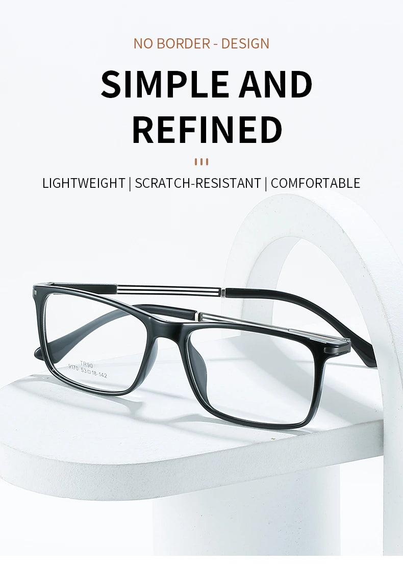 Hotochki Unisex Full Rim Aluminum Magnesium Frame Eyeglasses 9170 - Size Chart